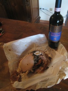 Porchetta + rouge de Montefalco = la vie est belle